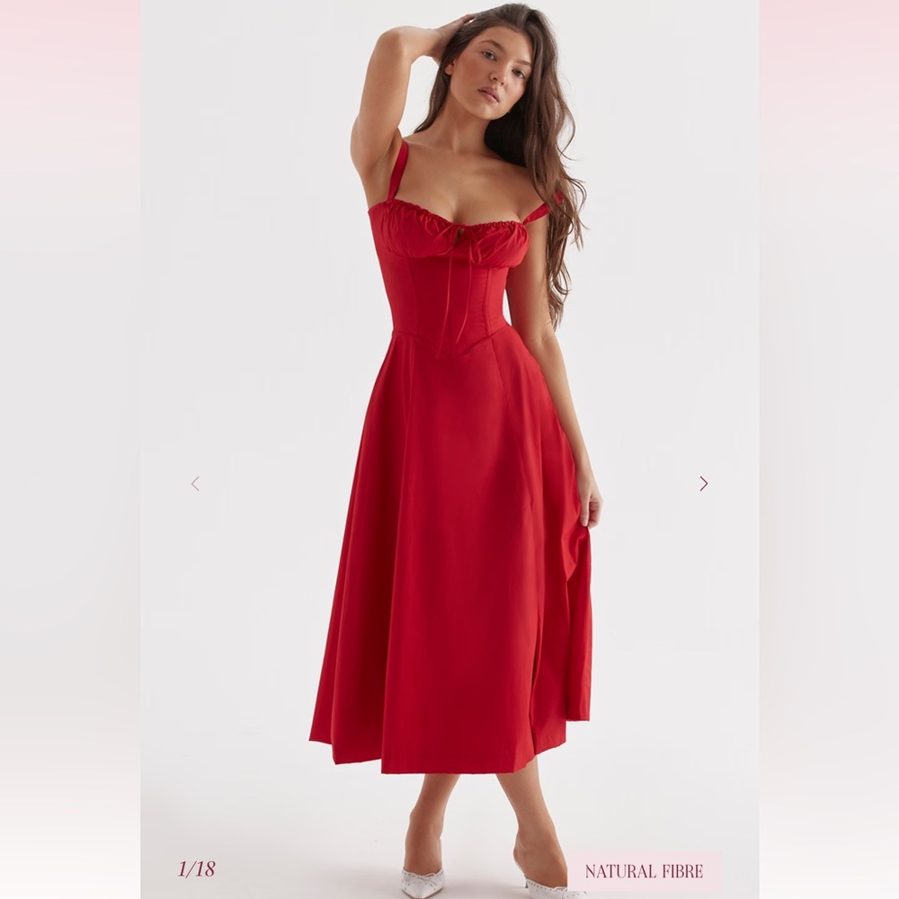45. House of CB Red Midi Dress